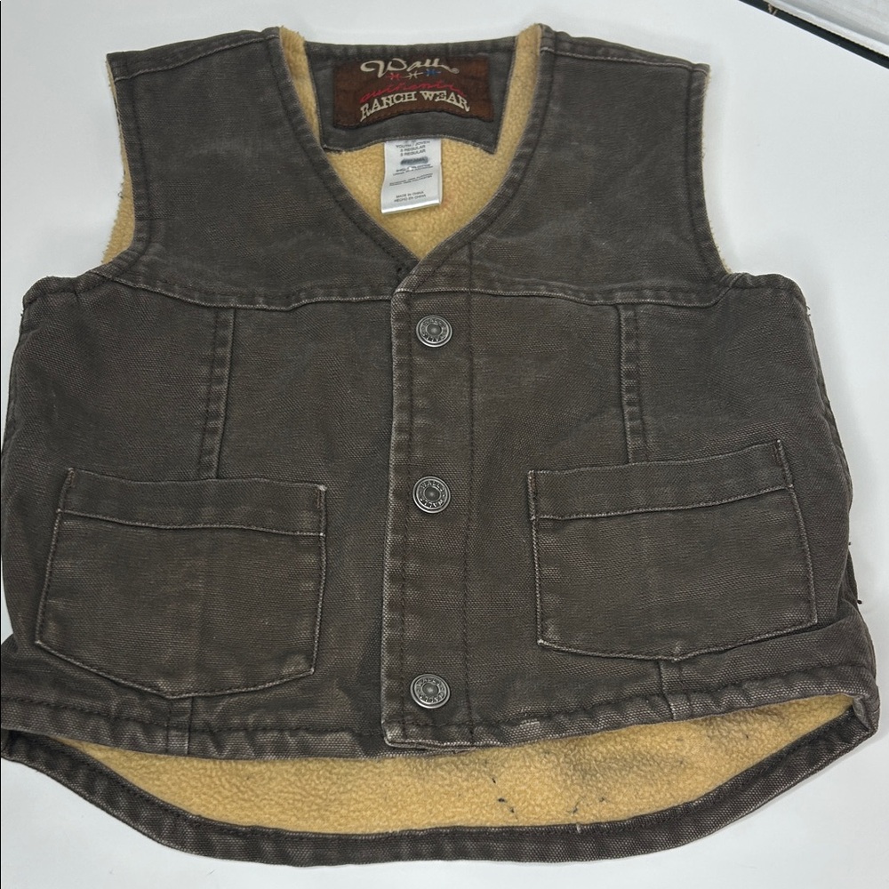 Walls Kids Dark Brown Lined Vest
